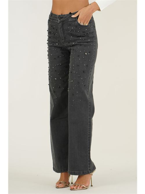 Jeans elastico con applicazioni LAFTY.LIE | 520317GRIGIO SCURO